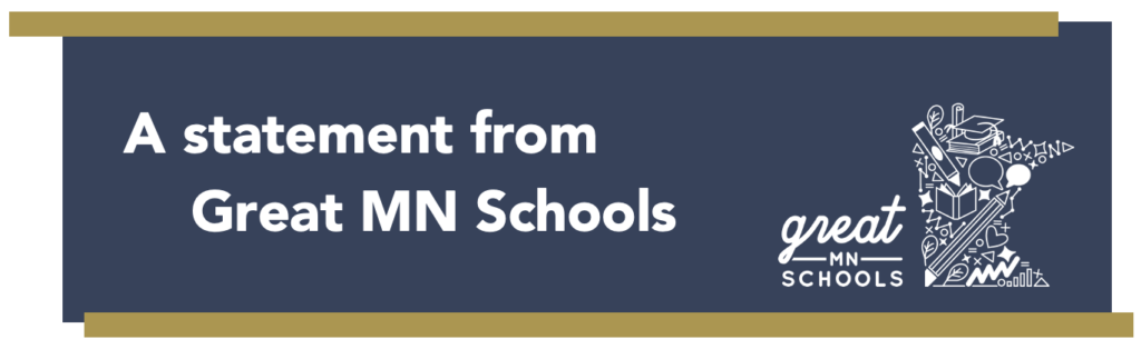 Banner that reads "A statement from Great MN Schools"